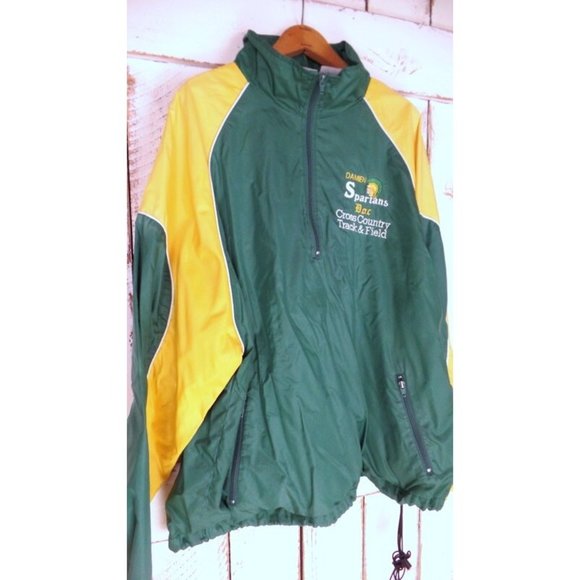 Vintage 90s green and yellow nylon windbreaker jacket - Picture 3 of 5